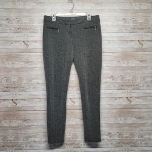 Apt. 9 modern fit skinny leg Ponte knit Gaeta black pants size 12